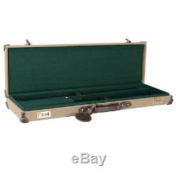 Tourbon Vintage Shotgun Box Case Gun Safety Cabinet Storage Canvas Leather Hunt
