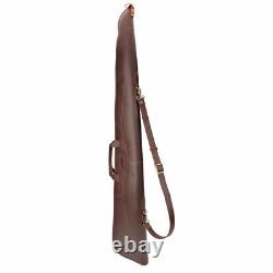 Tourbon Wax Leather Shotgun Carry Case Gun Storage Fleece Line Zippered Bag USA