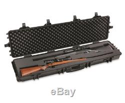 Two Gun Rifle Shotgun Hard Case Waterproof Lockable Storage Customizable Foam