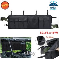 UTV Double Gun Bag Rack Rifle Carrier Case Rear Roll Cage Storage Hunting SXS