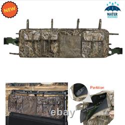 UTV Double Gun Bag Rack Rifle Carrier Case Rear Roll Cage Storage Hunting SXS