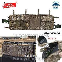 UTV Double Gun Bag Rack Rifle Carrier Case Rear Roll Cage Storage Hunting SXS