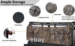 UTV Double Gun Bag Rack Rifle Carrier Case Rear Roll Cage Storage Hunting SXS
