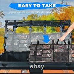 UTV Double Gun Carrier Holder Tool Rack Case Rear Storage Bags Rifle Organizer