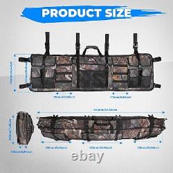 UTV Double Gun Carrier Holder Tool Rack Case Rear Storage Bags Rifle Organizer