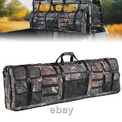 UTV Double Gun Carrier Holder Tool Rack Case Rear Storage Bags Rifle Organizer