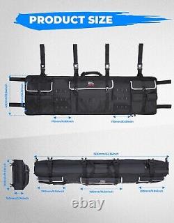 UTV Double Gun Carrier Holder Tool Rack Case Rifle Organizer Rear Storage Bags
