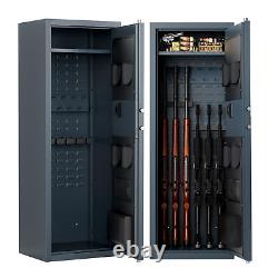Unassembled Gun Safe Biometric Shotgun Case for 6 Rifle 12 Handguns Ammo Storage