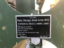 Used Us Military Small Arms Gun Rack Rifle Storage 240 Steel Lockable Gunshow