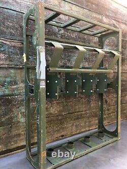 Used Us Military Small Arms Gun Rack Rifle Storage 240 Steel Lockable Gunshow