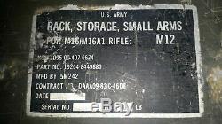 Usgi Military Gun Rack Small Arms Storage Prepper M12 Aluminum Holds 10 Locks