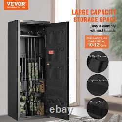 VEVOR 10-12 Rifles Gun Safe Rifle Safe with Lock Digital Keypad Removable Shelf