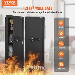 VEVOR 42.91 Tall Wall Gun Safe 4-Tier Hidden Gun Safe with Keypad & Fingerprint