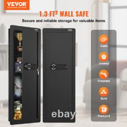 VEVOR 42.91 Tall Wall Gun Safe 4-Tier Hidden Gun Safe with Keypad & Fingerprint