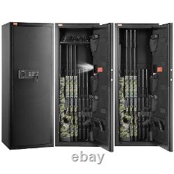 VEVOR 6-10 Rifles Gun Safe Rifle Safe with Lock & Digital Keypad Removable Shelf