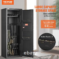 VEVOR 6-8 Rifles Gun Safe Quick Access Tall Gun Storage Cabinet for Secure Fir