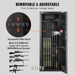 VEVOR 6-8 Rifles Gun Safe Quick Access Tall Gun Storage Cabinet for Secure Fir