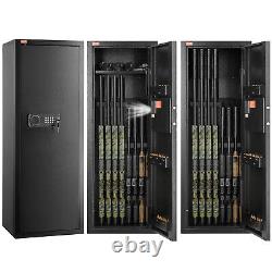 VEVOR 6-8 Rifles Gun Safe Rifle Safe with Lock & Digital Keypad Removable Shelf