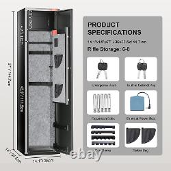 VEVOR 6 Rifles Gun Safe with Biometric Fingerprint & Digital Keypad Lock Secur