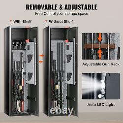 VEVOR 6 Rifles Gun Safe with Biometric Fingerprint & Digital Keypad Lock Secur