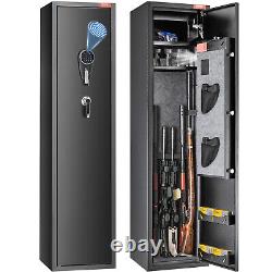 VEVOR Gun Safe Rifle Safe with Fingerprint & Digital Keypad Lock for 6 Rifles