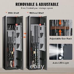 VEVOR Gun Safe Rifle Safe with Fingerprint & Digital Keypad Lock for 6 Rifles