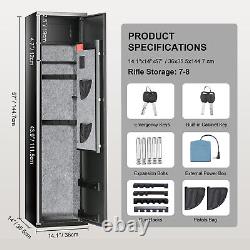 VEVOR Gun Safe Rifle Safe with Fingerprint & Digital Keypad Lock for 6 Rifles