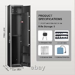 VEVOR Gun Safe Rifle Safe with Fingerprint Lock for 5 Rifles and 4 Pistols