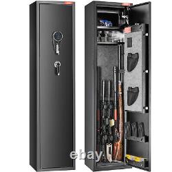 VEVOR Gun Safe Rifle Safe with Key & Digital Keypad Lock for 6 Rifles