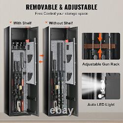 VEVOR Gun Safe Rifle Safe with Key & Digital Keypad Lock for 6 Rifles