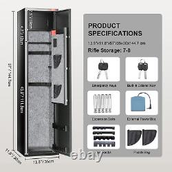 VEVOR Gun Safe Rifle Safe with Key & Digital Keypad Lock for 6 Rifles