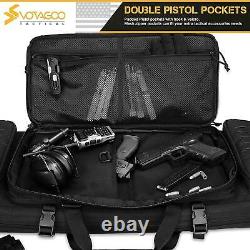 VOTAGOO Double Rifle Case Gun Bag, Safely Long-Barrel Firearm Transportation Cas