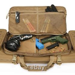 VOTAGOO Double Rifle Case Gun Bag, Safely Long-Barrel Firearm Transportation Cas