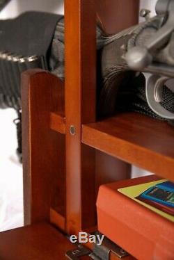 Versatile Gun Rack Wall Mount Solid Wood Display Wooden Locking Drawer Storage
