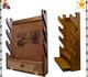 Versatile Gun Rack For Wall Mount Wood Display Wooden Deer Print Storage Pine