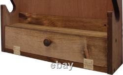 Versatile Gun Rack for Wall Mount Wood Display Wooden Deer Print Storage Pine
