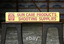 Vintage Hopper Gun Shop Shooting Supplies Metal Store Display Sign ammo rifle