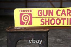 Vintage Hopper Gun Shop Shooting Supplies Metal Store Display Sign ammo rifle