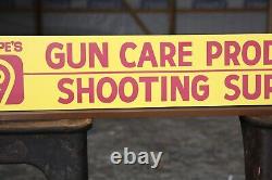 Vintage Hopper Gun Shop Shooting Supplies Metal Store Display Sign ammo rifle