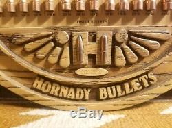 Vintage Hornady Bullet Board Cartridge Store Display Pristine Rifle Pistol Gun