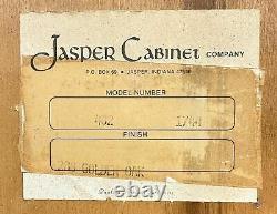 Vintage Jasper Illuminated Solid Oak Gun Cabinet Holds Six Plus Rifles Storage