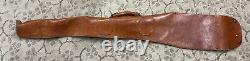 Vintage Rifle Shot Gun Storage Case Brown All Leather