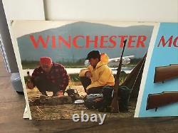 Vintage Winchester Model 70s Store Display Sign Hunting Gun Rifle Free Ship