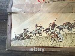 Vintage Winchester Norman Rockwell Stagecoach 1966 Store Sign Hunting Gun Rifle