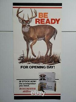 Vintage Winchester Western Rifle Hunting Gun Store Display Advertising Poster