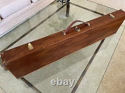 Vintage wooden walnut gun Case Hard Carry Case Display