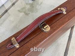 Vintage wooden walnut gun Case Hard Carry Case Display