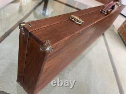 Vintage wooden walnut gun Case Hard Carry Case Display