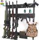 Wall Mount Gun Rack Heavy Duty Steel Indoor Gun Rack Tactical Rifle Gear Rack