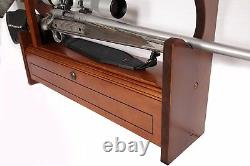 Wall Mount Gun Rack Locking Storage Wood Wooden 4 Rifle Hunting Cabinet Display